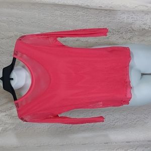 Knit Top with Lining Hot Coral, Wheels Size Large